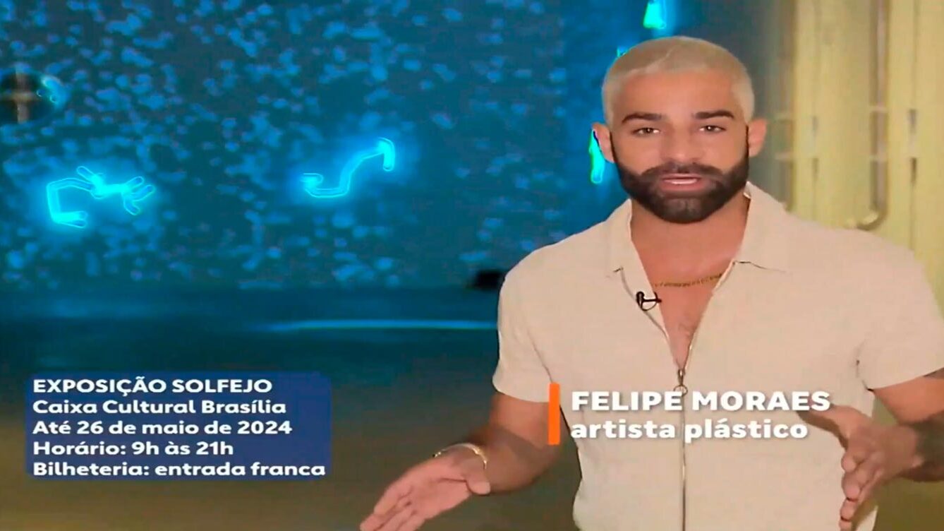 Reportagem do DF Record sobre a exposição Solfejo, de Felippe Moraes, na CAIXA Cultural Brasília