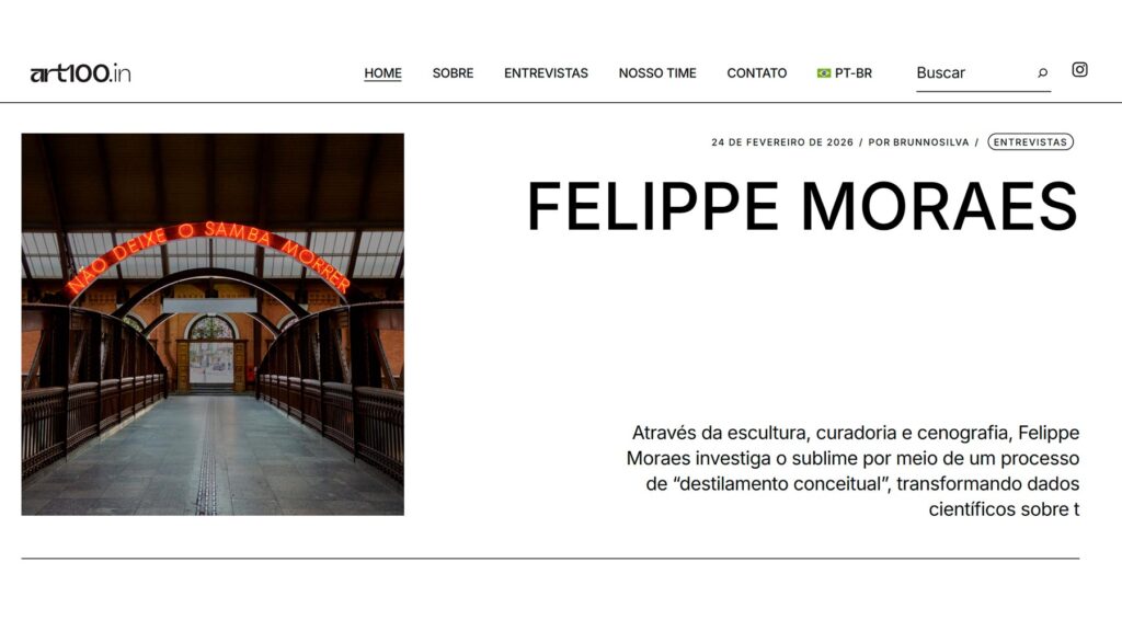 Felippe Moraes em entrevista sobre arte, ciência e o sublime